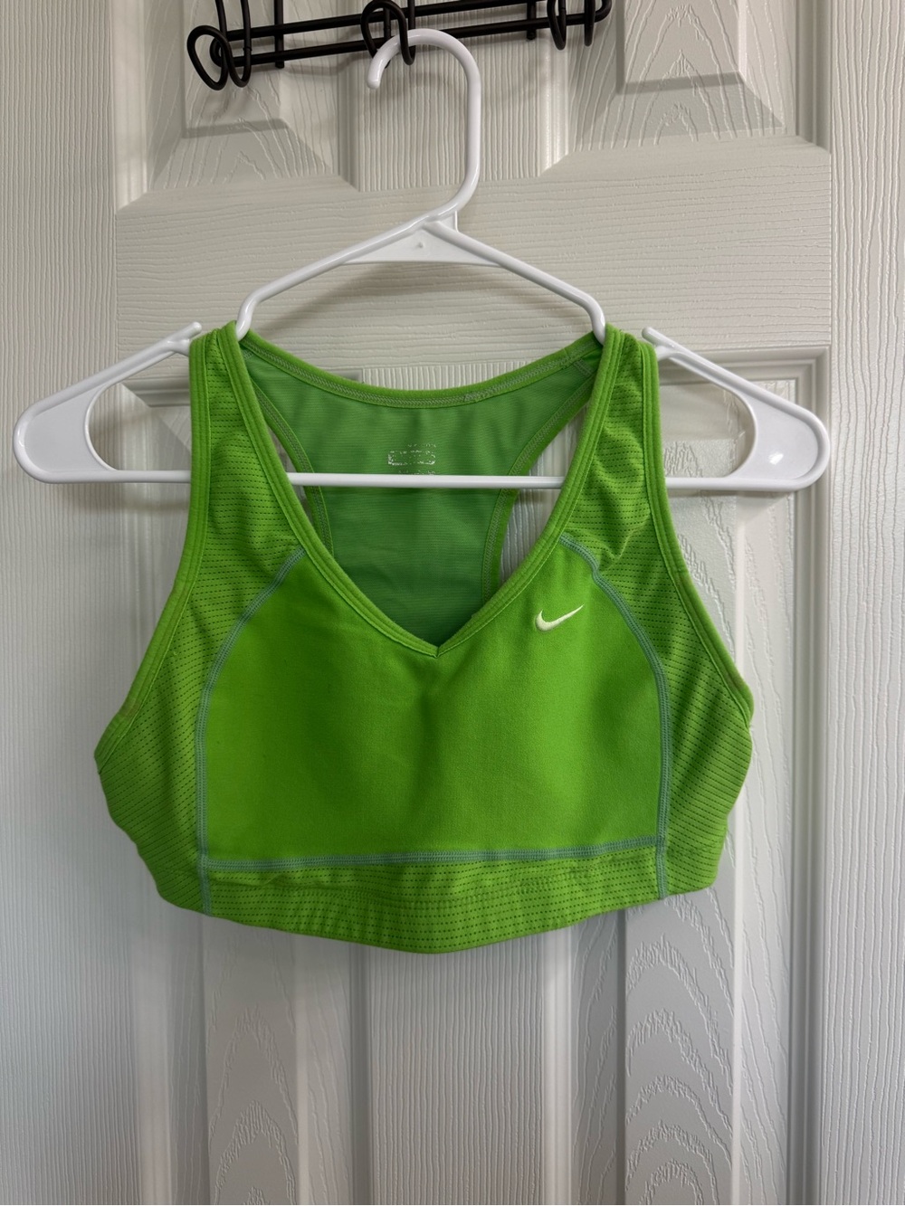 Nike Lime Green V-Neck Athletic Sports Bra